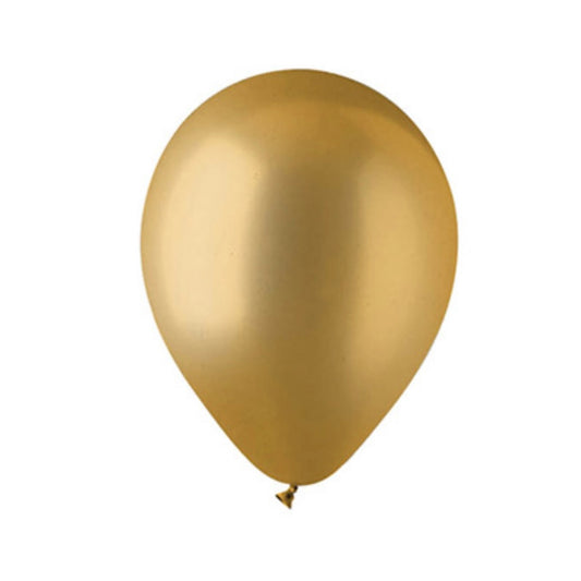 Latex Balloon 12" Metallic Gold - Helium Filled