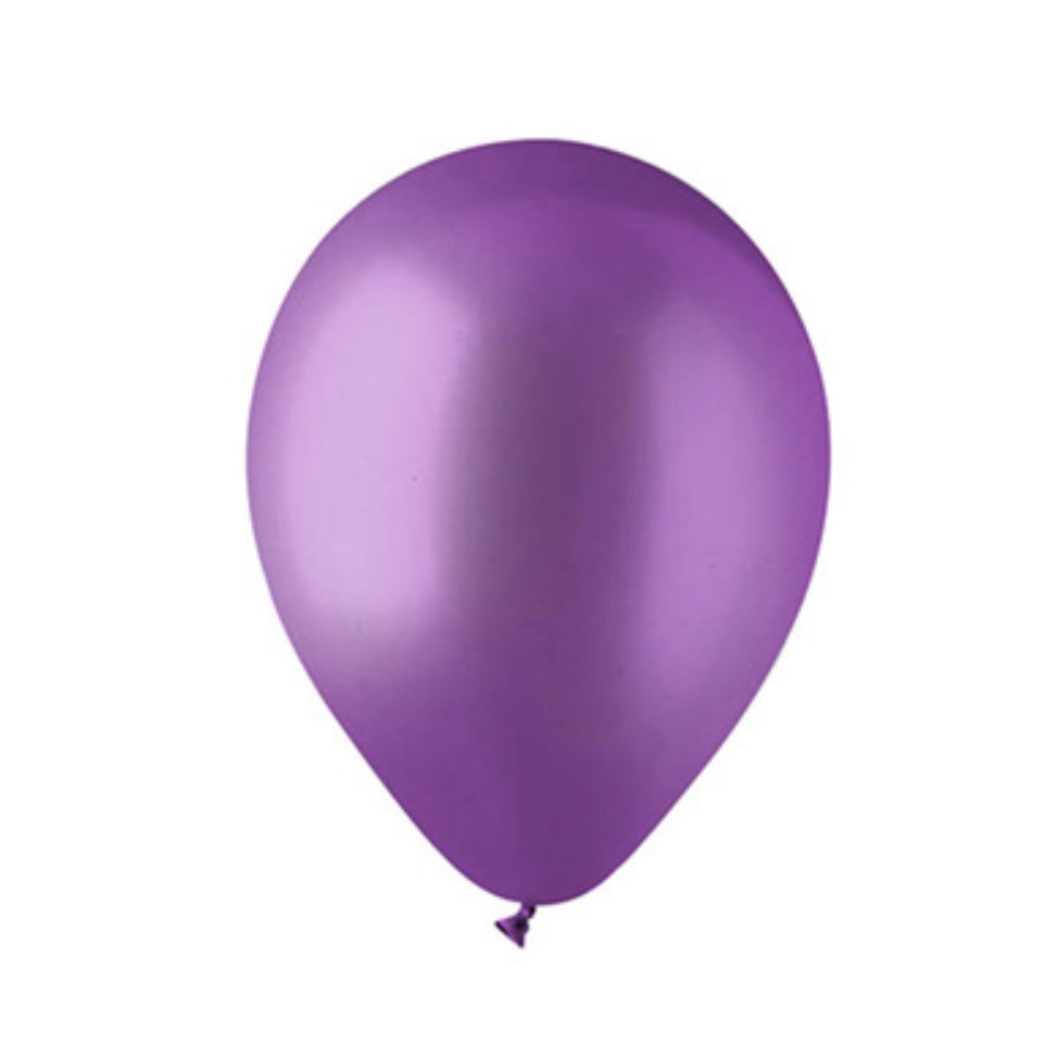 Latex Balloon 12" Metallic Purple- Helium Filled