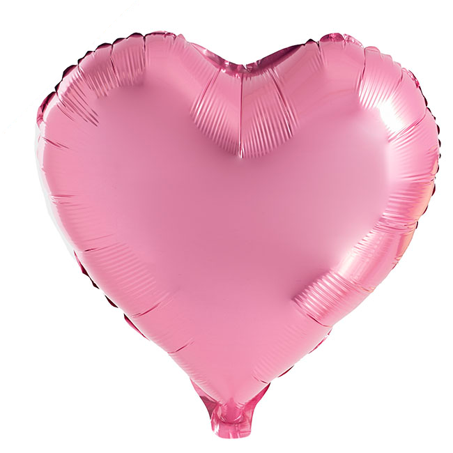 Foil Balloon 18" (45cm) Heart Shape Solid Dusty Pink - Helium Filled