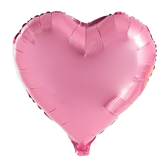 Foil Balloon 18" (45cm) Heart Shape Solid Dusty Pink - Helium Filled