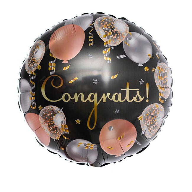 Foil Balloon 18" (45cmD) Congrats - Helium Filled