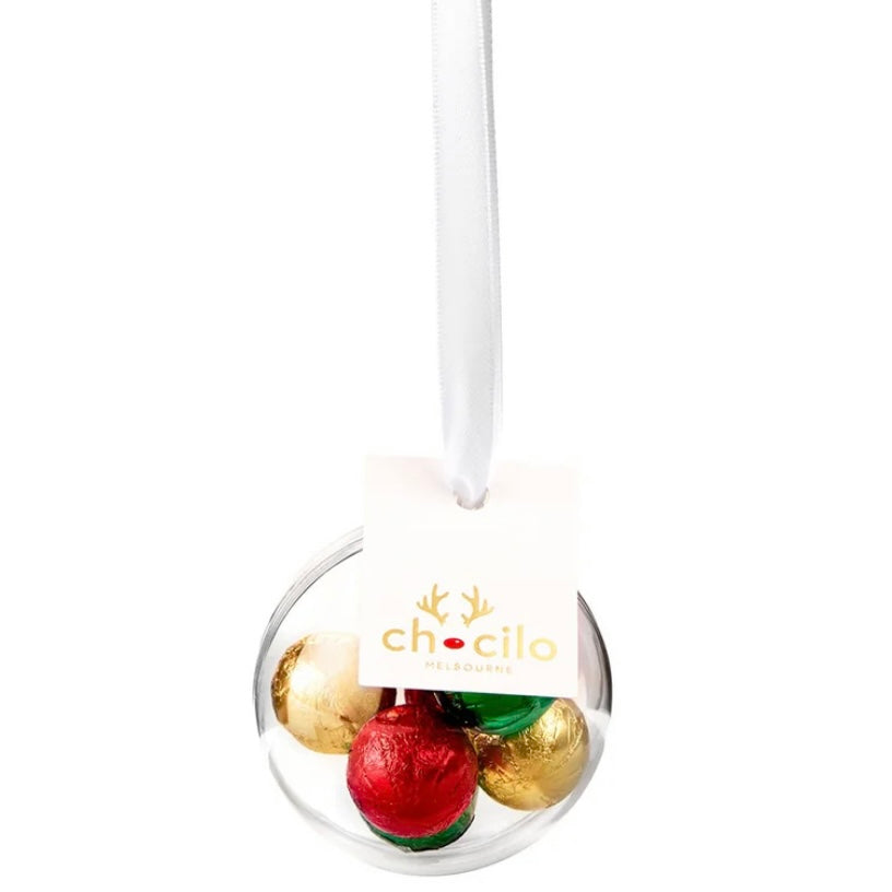 Bauble with 7 Assorted Foiled Baubles in Milk Chocolate - 40g