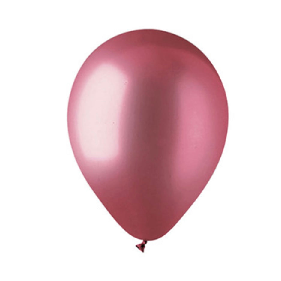 Latex Balloon 12" Metallic Pink - Helium Filled