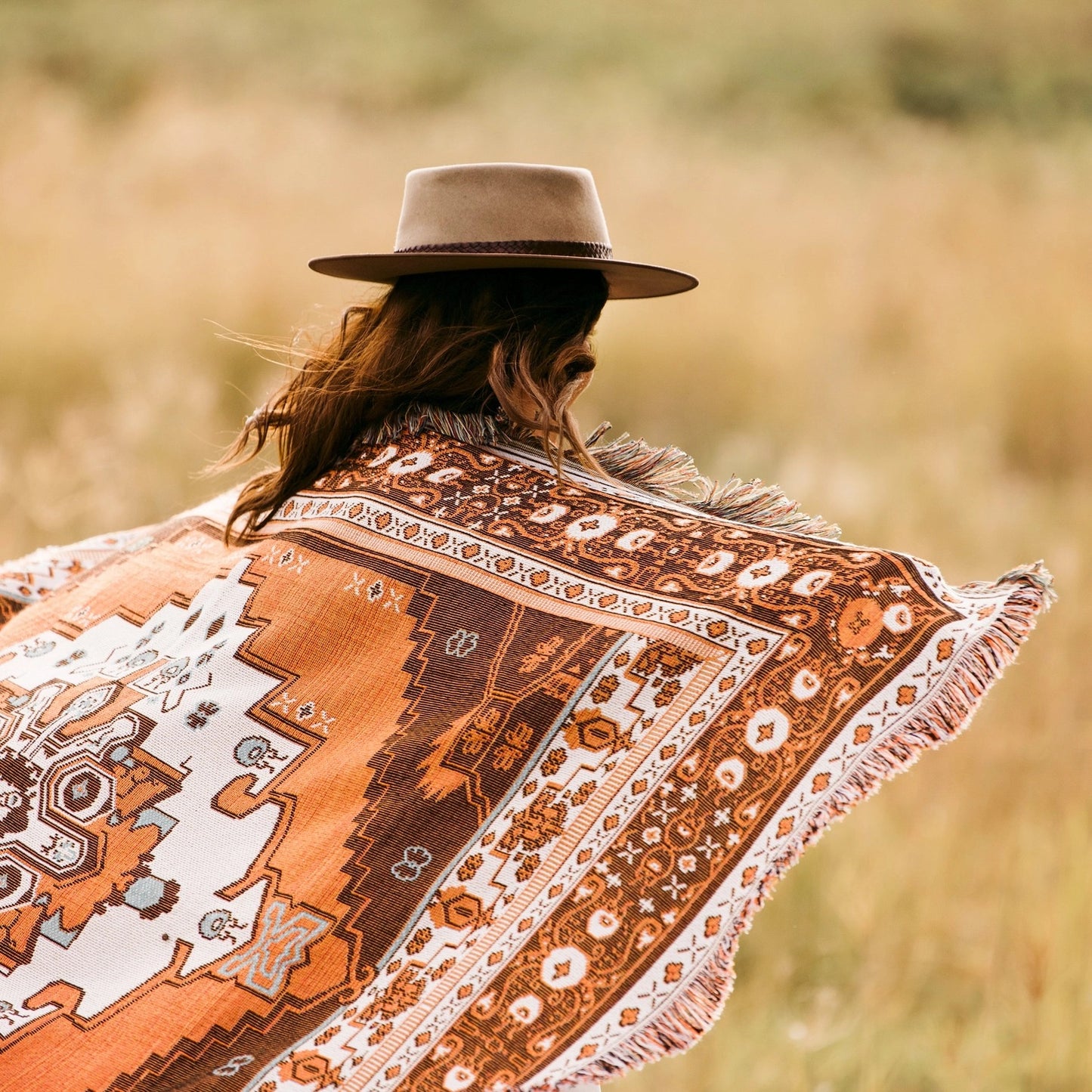 'norwegian Wood' Woven Picnic Rug/Throw - With Shoulder Strap