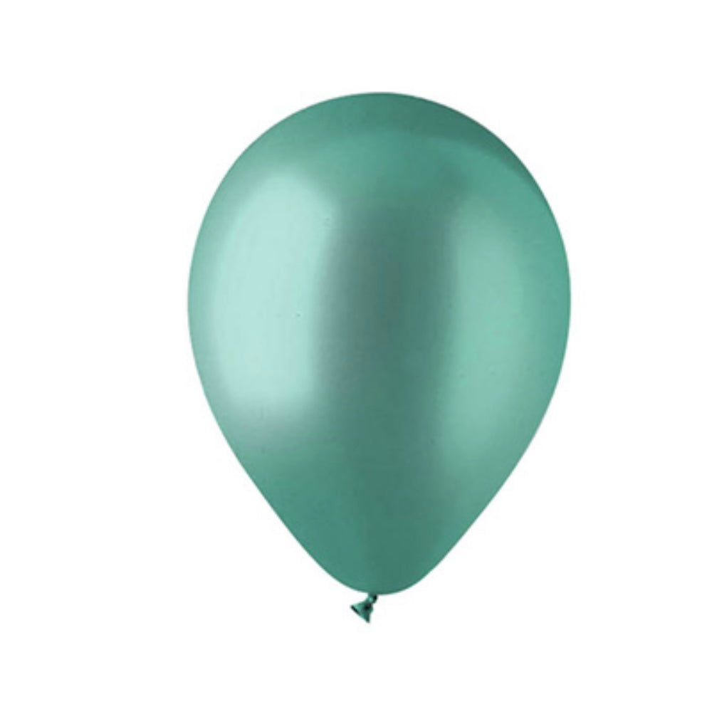 Latex Balloon 12" Metallic Green - Helium Filled